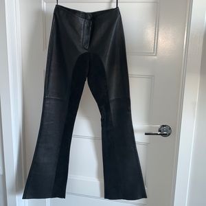 100% Leather Flare Pants - NWOT